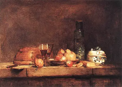 Still Life with Jar of Olives Jean-Baptiste-Simeon Chardin